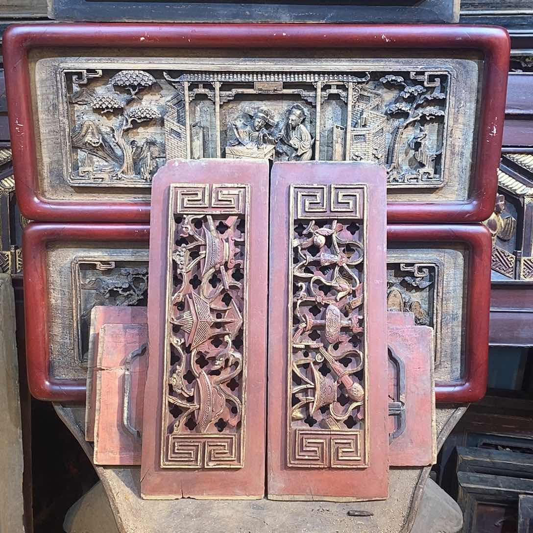 香樟木黄****哥老木雕花板