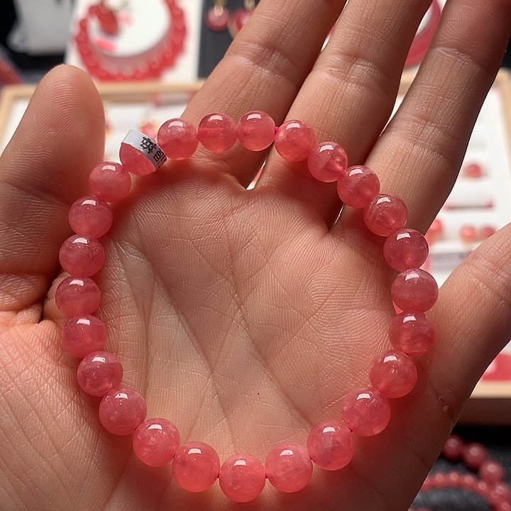 菱锰矿（红纹石）手绳未镶嵌