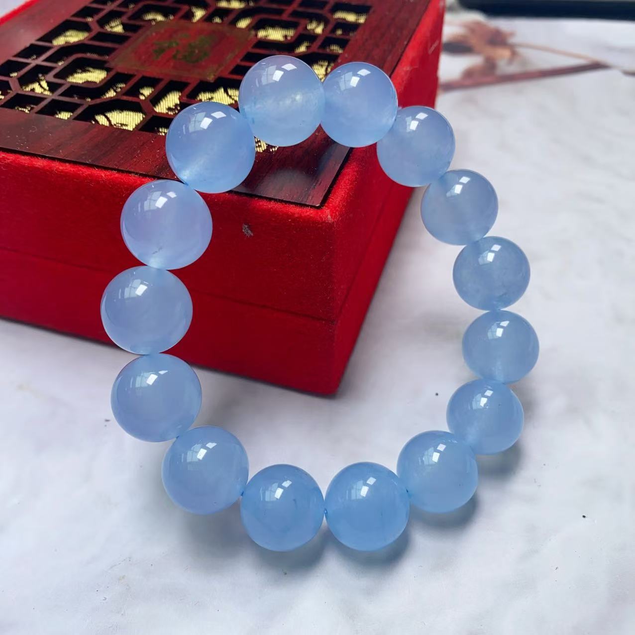 [石矿]A269晴蓝系手链14M