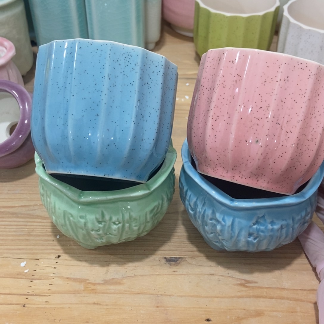红陶高温陶瓷花盆