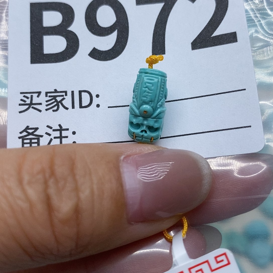 绿松石配饰足银镀金镶嵌