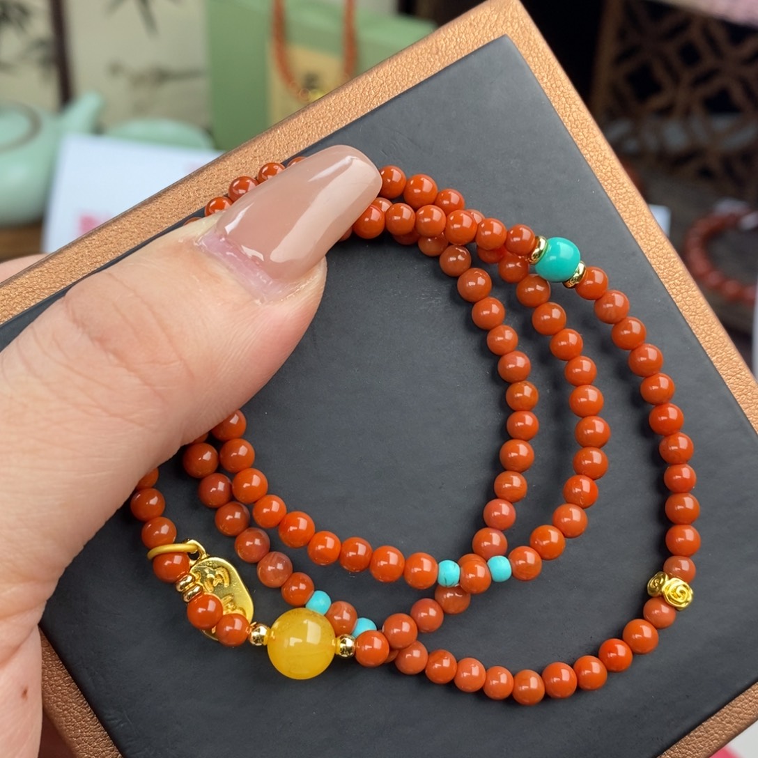 南红玛瑙未镶嵌手链