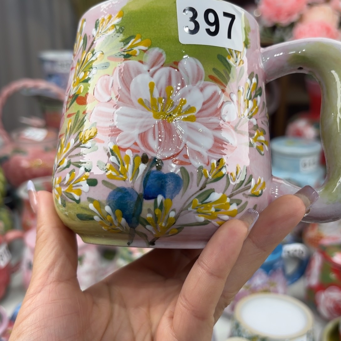 瓷片景德镇手绘高温釉下彩陶瓷茶具