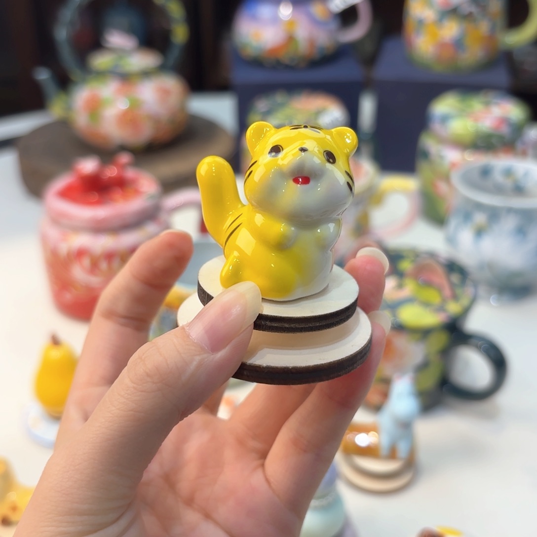 景德镇手绘高温釉下彩陶瓷茶具
