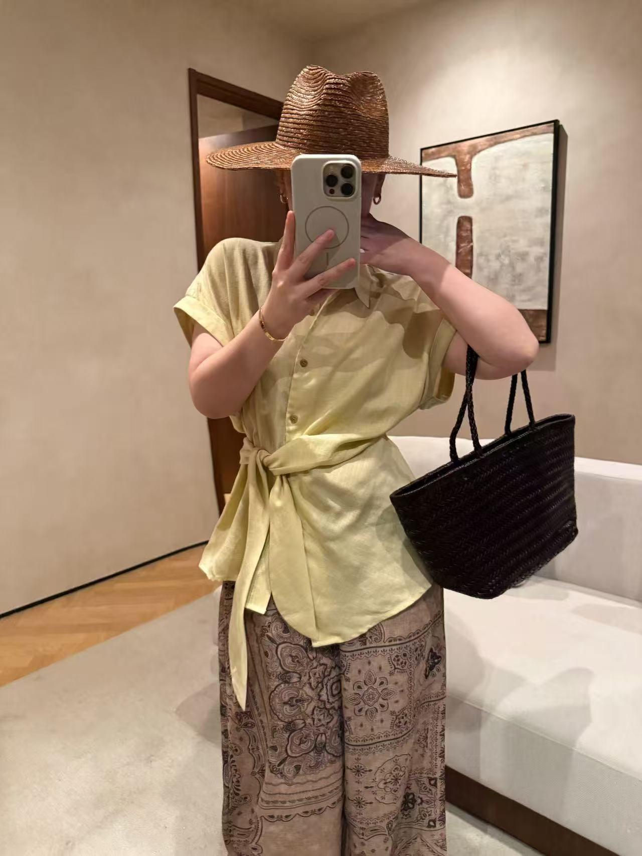 【NO退NO换】鑫燃KIKI 天丝亚麻时尚小众百搭衬衣 2581273 MHT