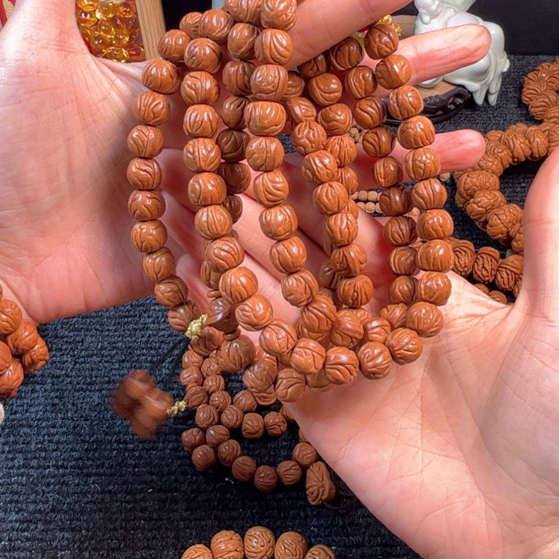 文玩核桃手串豆*儿C15桃核脖挂108+6。09