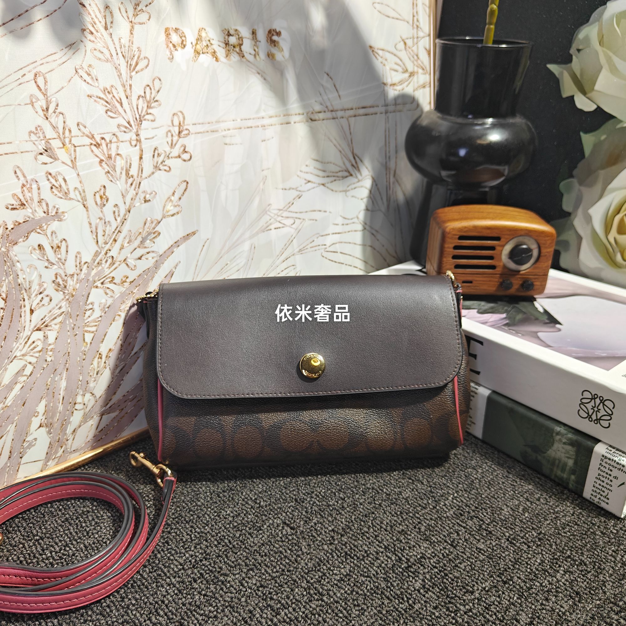 95新 COACH/蔻驰 蔻驰ruby双面单肩包G25101782尺寸22*15