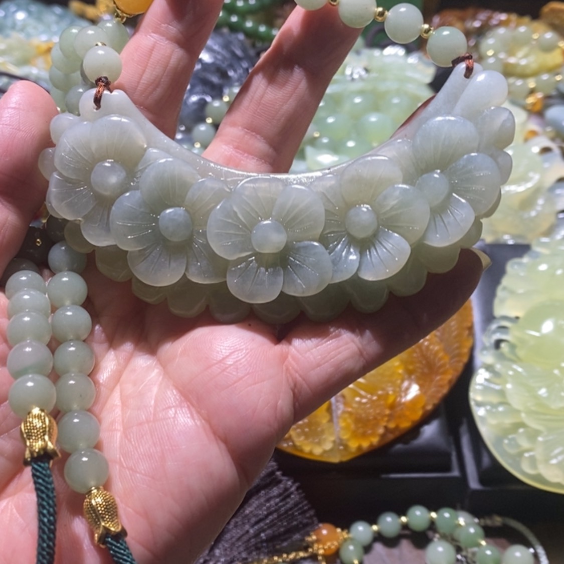 【闪购商品】岫玉毛衣链未镶嵌