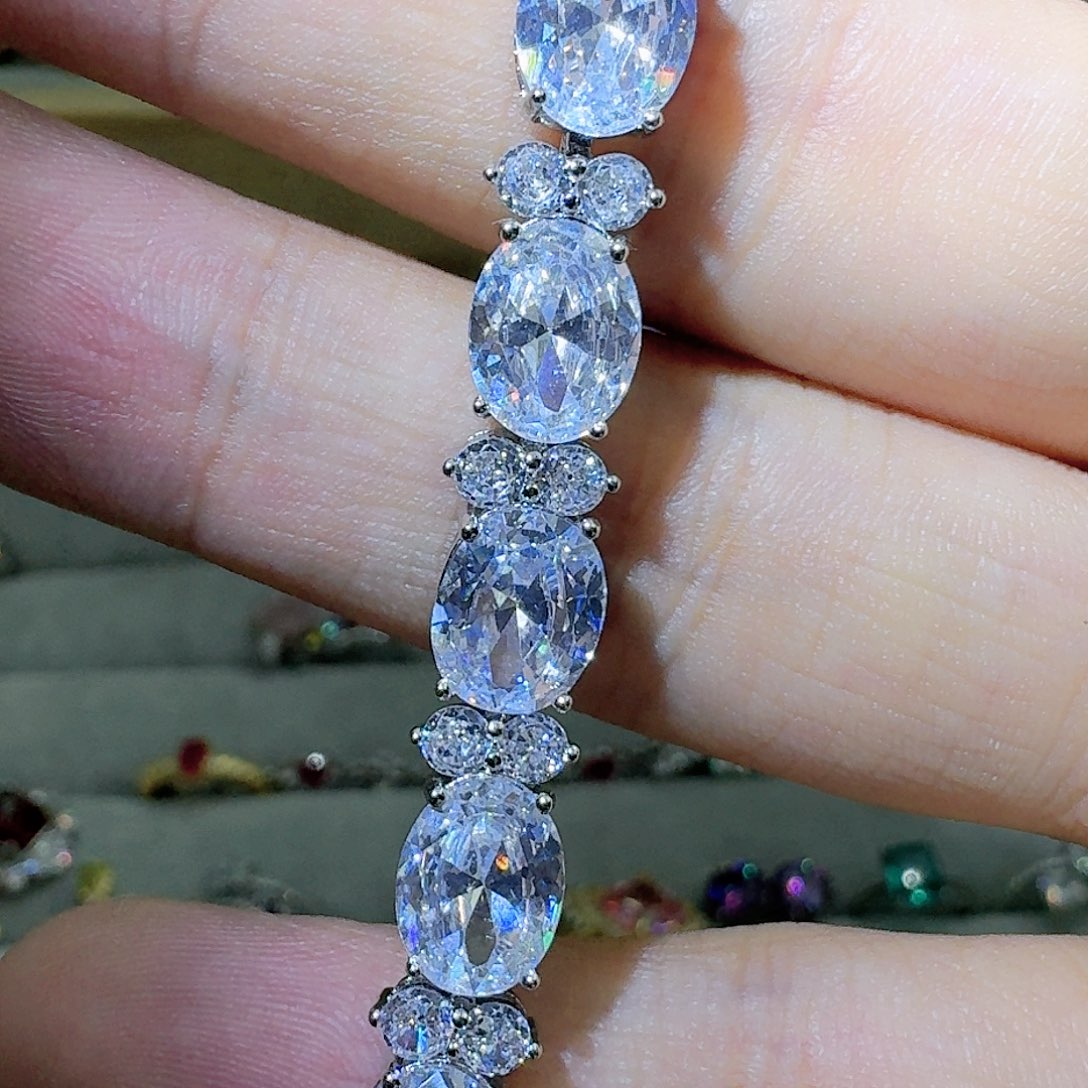 托帕石戒指银S925镶嵌