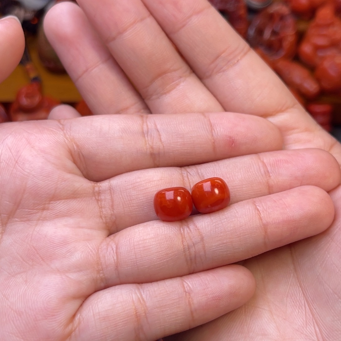 大****南红玛瑙未镶嵌川料瓦西10mm尺寸老型