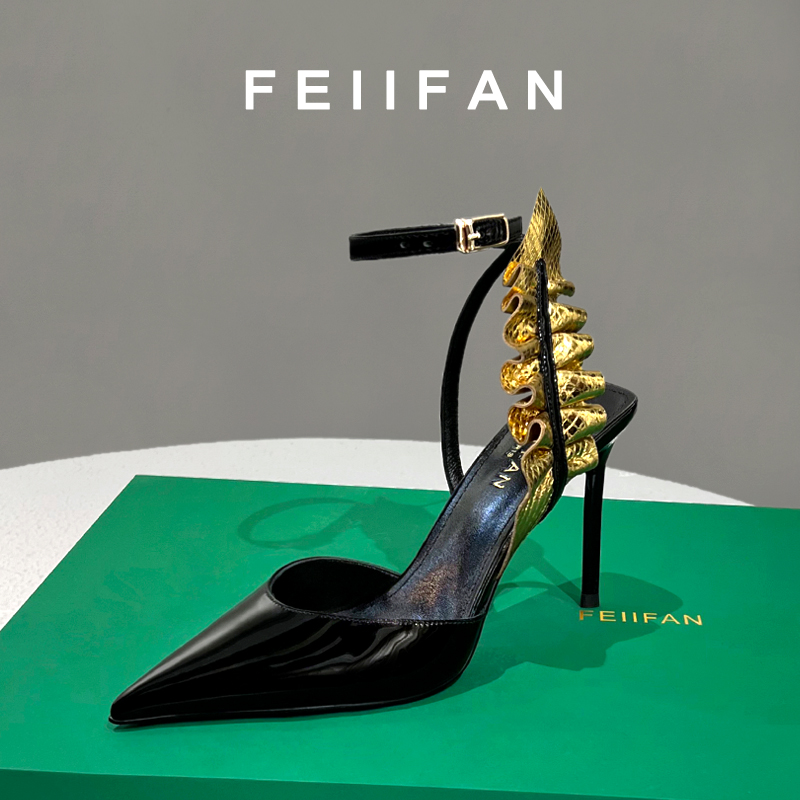 【现货】黑色高跟鞋2025春秋新款细跟高级感气质百搭法式单鞋女2605