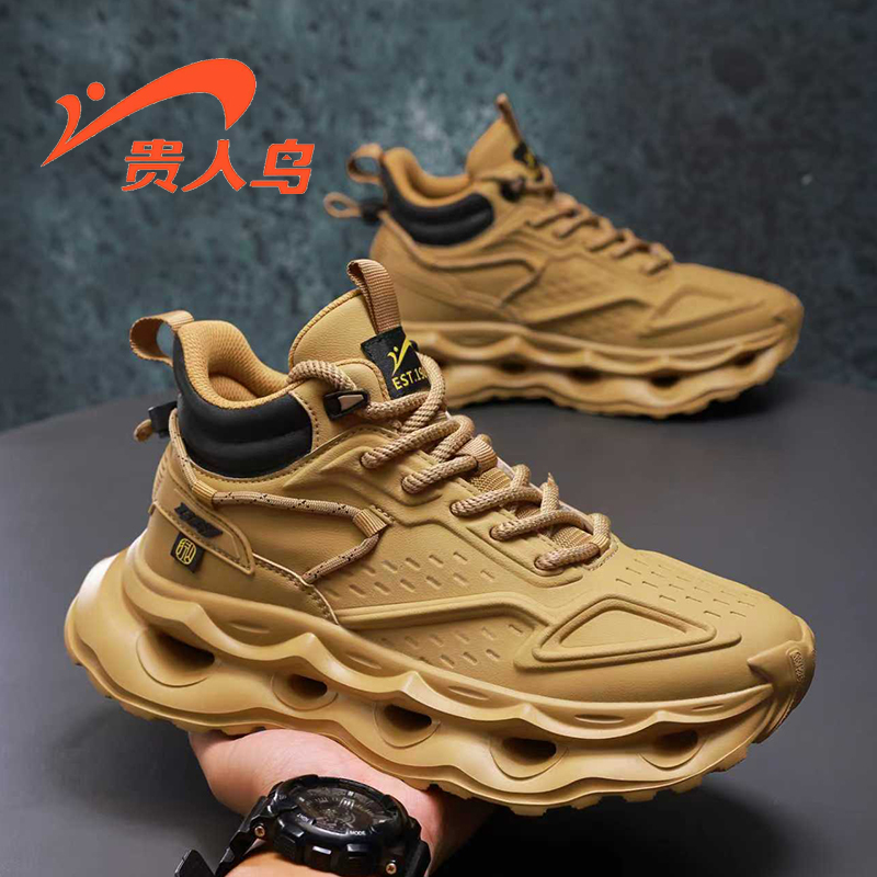 贵人鸟F598697秋冬土黄棕男士时尚百搭休闲厚底增高ins老爹鞋中邦