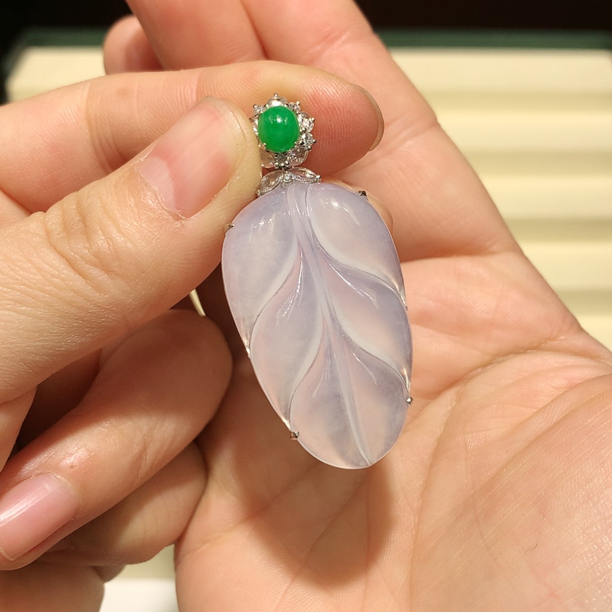 【闪购商品】翡翠颈饰18K金镶嵌缅甸A货