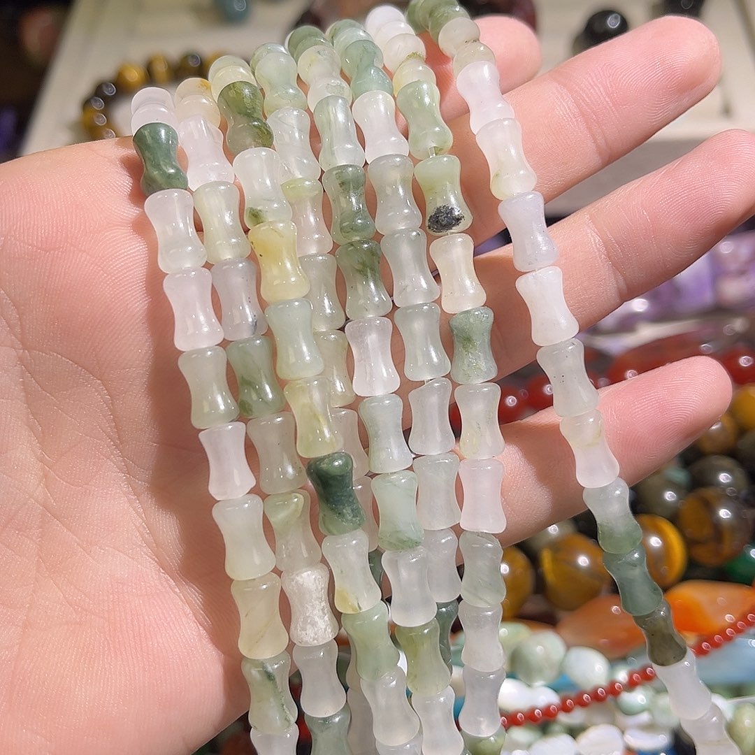 玛瑙/玉髓未镶嵌珠宝半成品天山玉竹翠*2