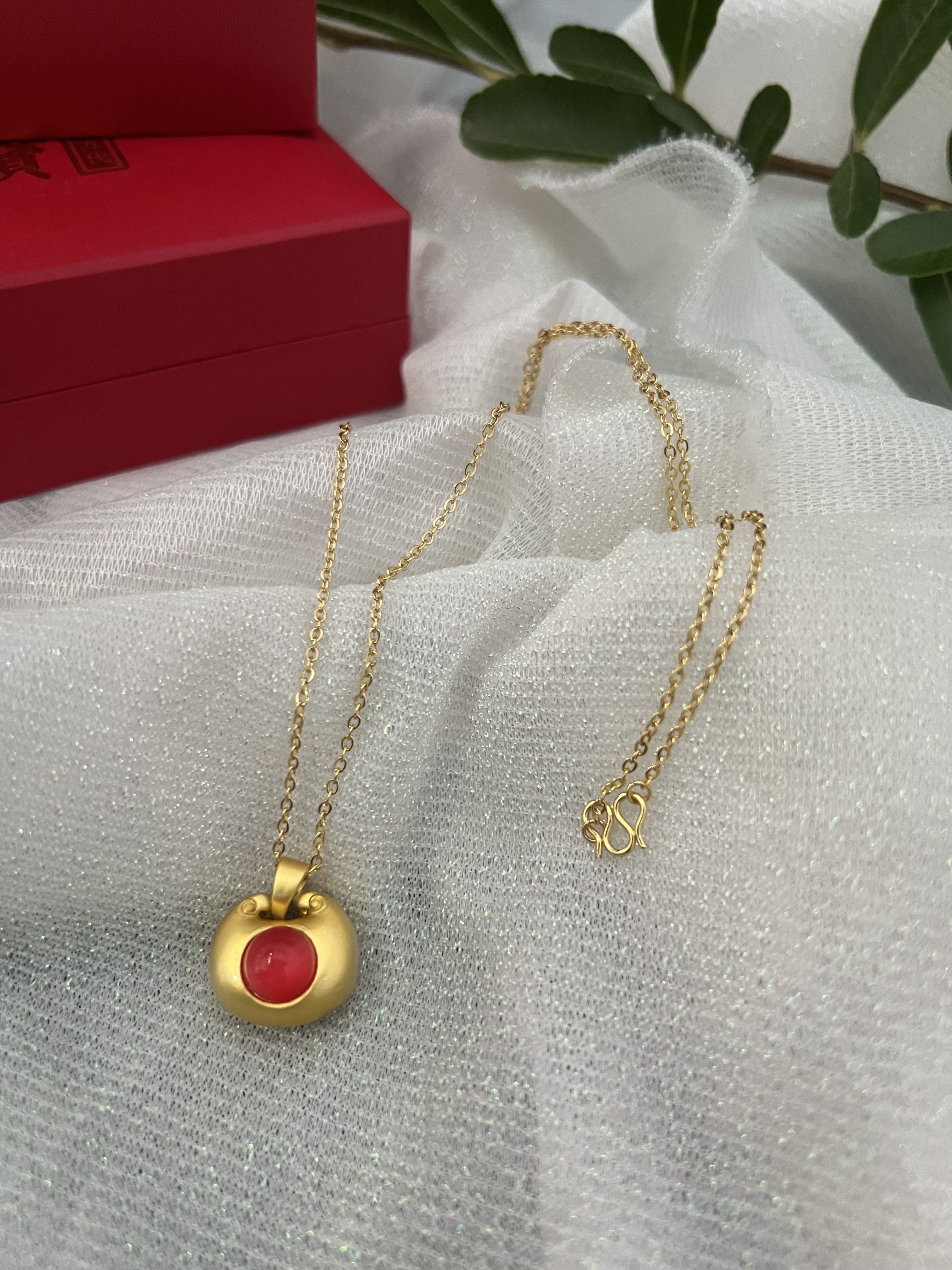 【楠总宠粉专属】14k马达加斯加老料+镀K项链-精品满柿胖福