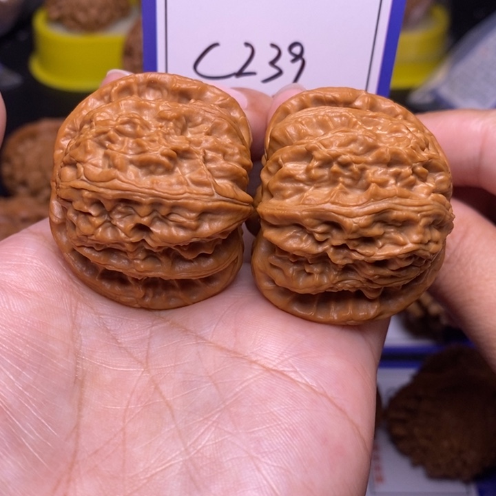 把件文玩核桃42球白c239