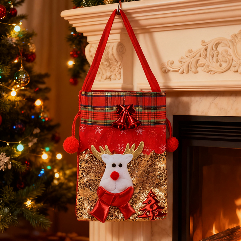 新新精艺 圣诞礼物袋 圣诞节装饰袜子圣诞树配饰 多种款式随机发货