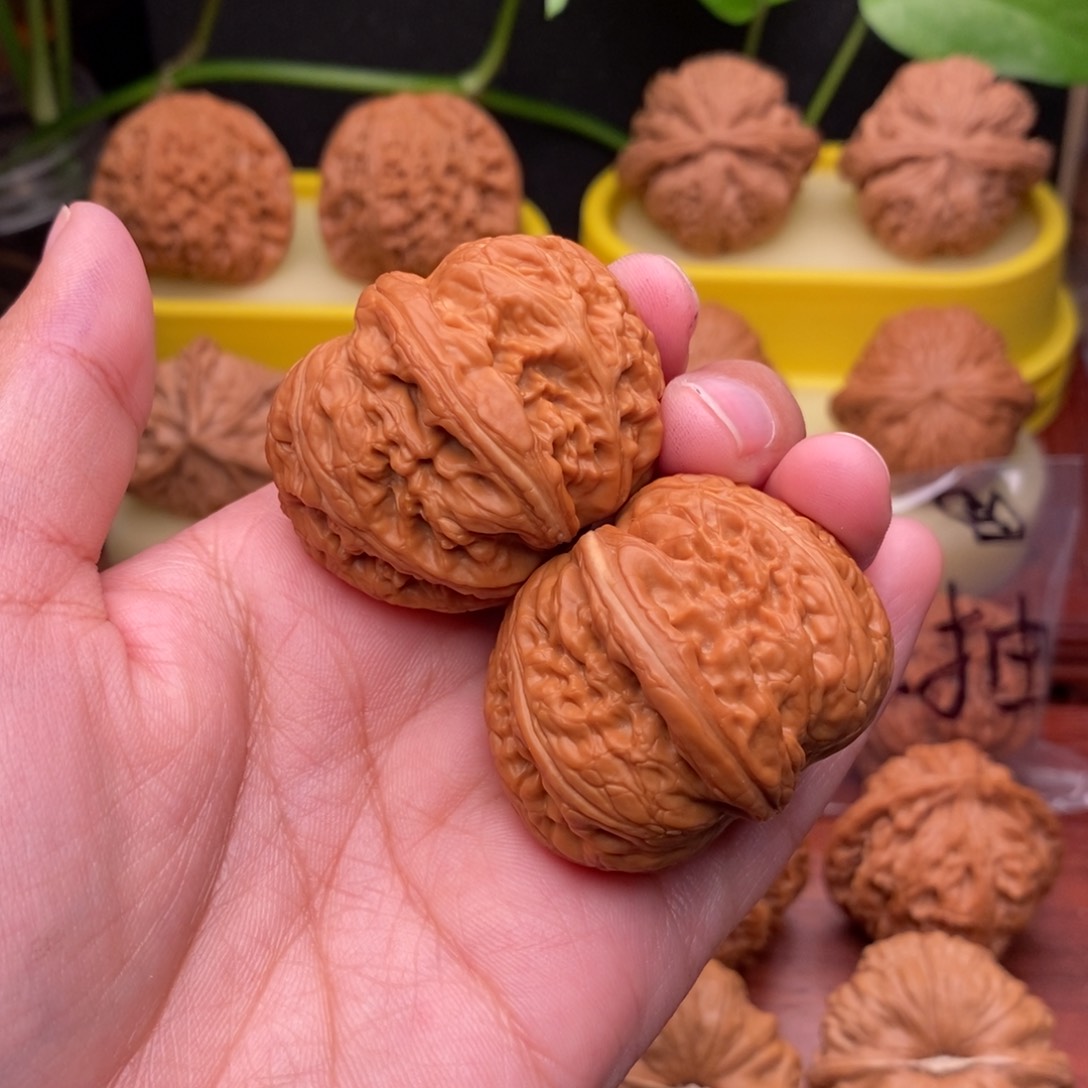 把件文玩核桃渔*渔41“毕业”大元宝“漏”