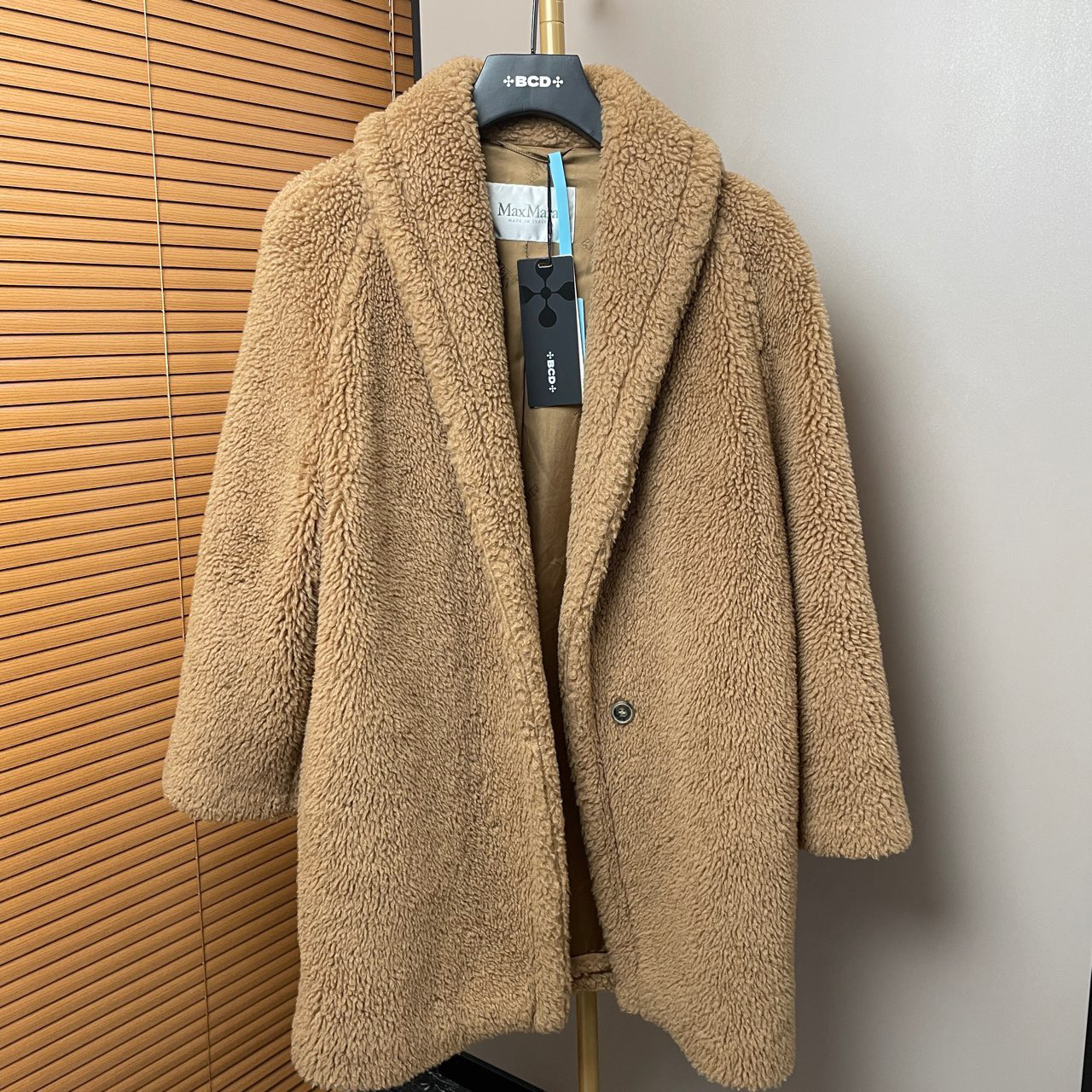 99新 MaxMara 麦丝玛拉棕色泰迪大衣 32码/95新/18000/fg207169