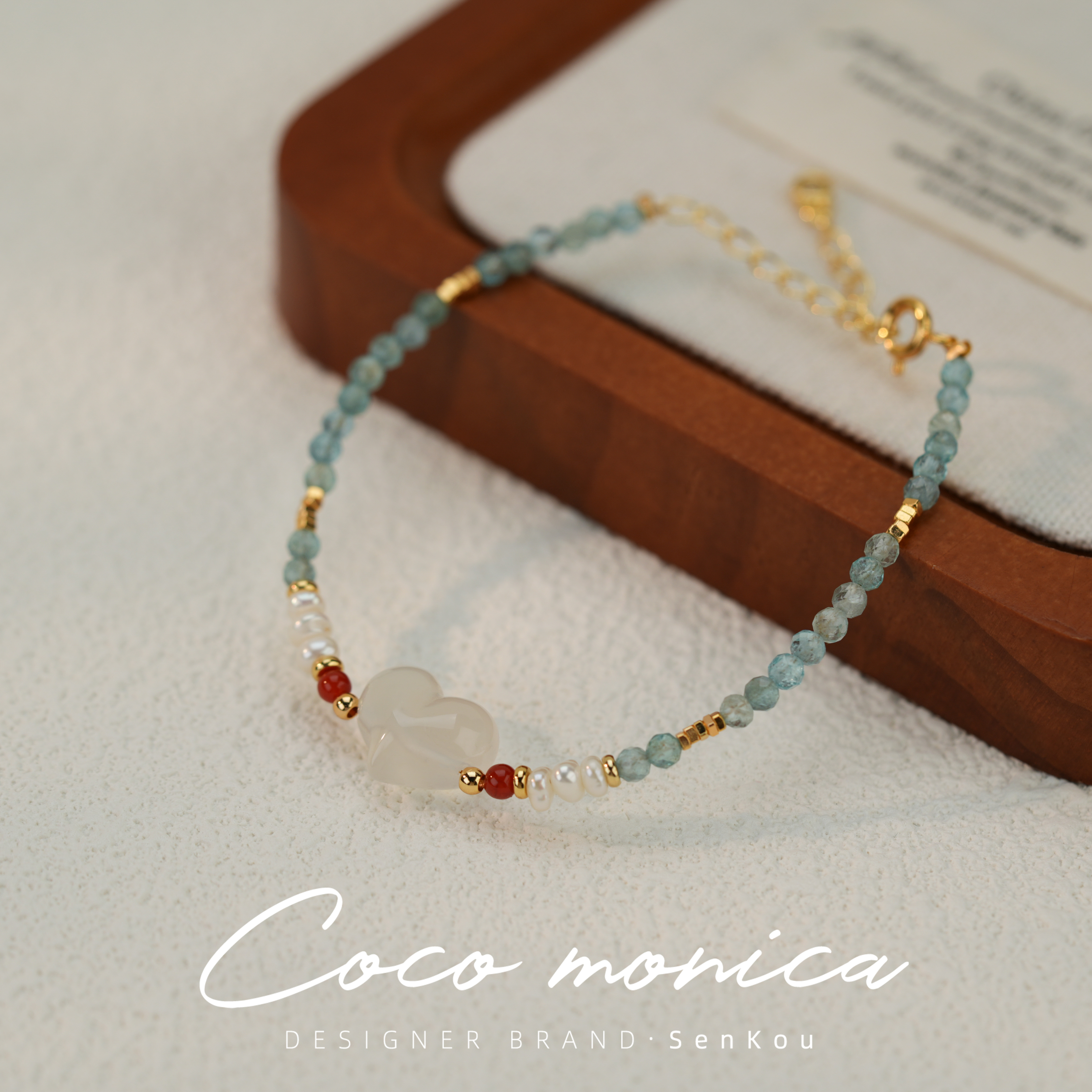 【小霞珠宝】玉髓手链 手工气质百搭复古法式小众AB700