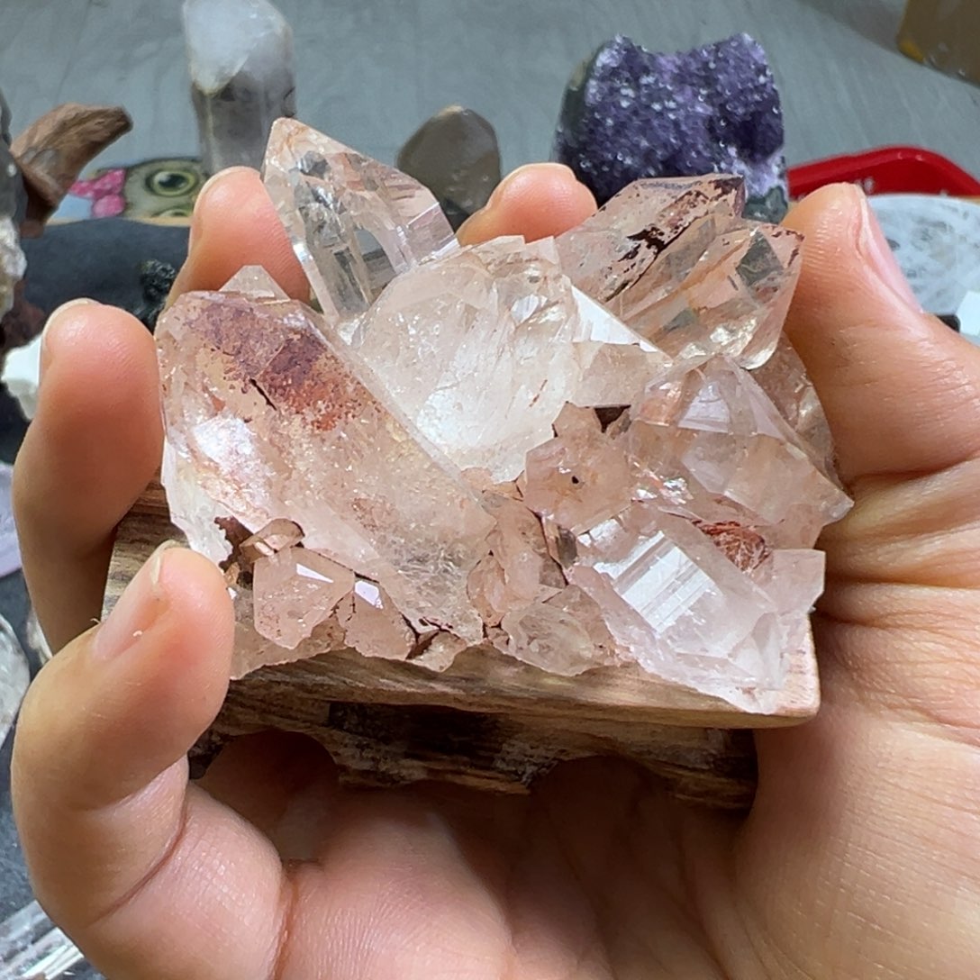 中***官石材粉喜马晶簇精品