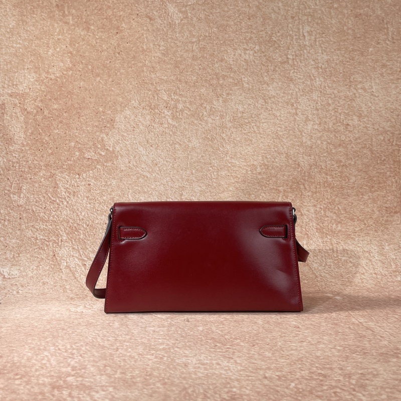 酒红色时尚单肩包35071