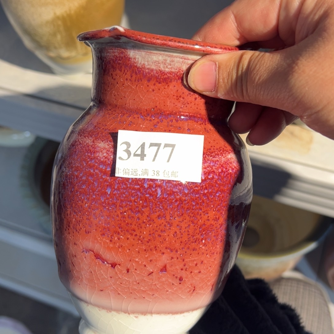 红陶口7高15 景德镇手工花盆