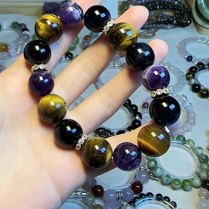 水晶手链合金多宝