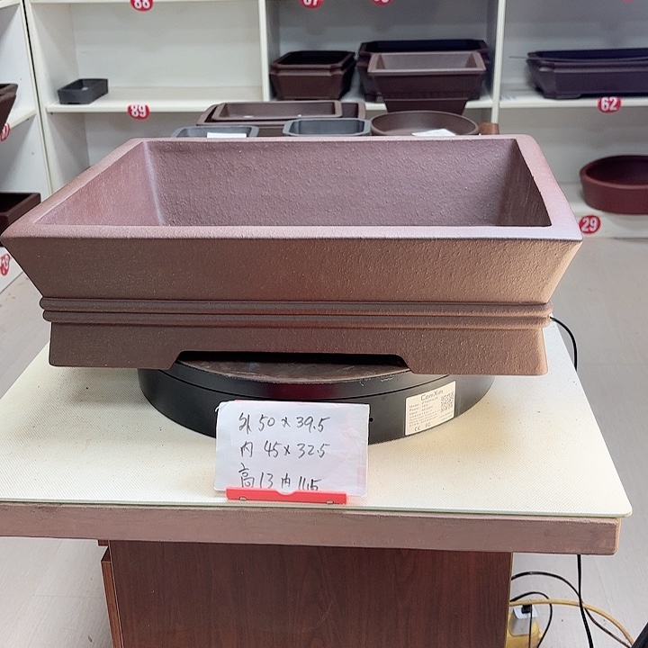 紫砂花盆双中线大