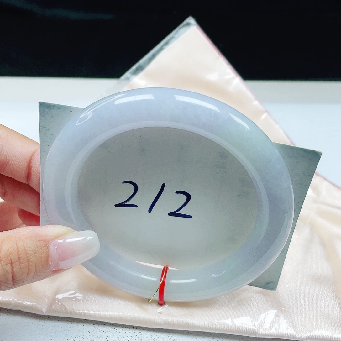 翡翠未镶嵌手镯 圆条60