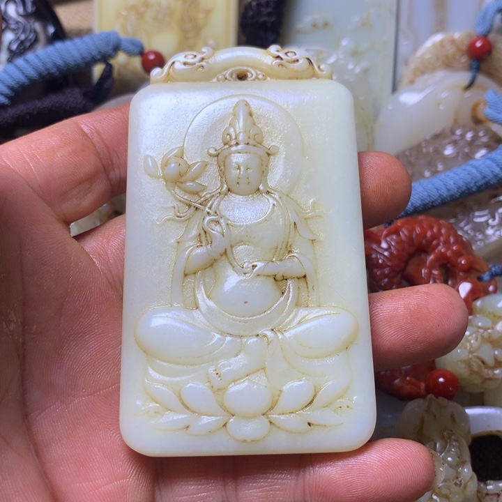 和田玉未镶嵌挂件唐****所