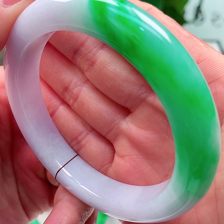 秋***雨翡翠未镶嵌手镯天然翡翠手镯