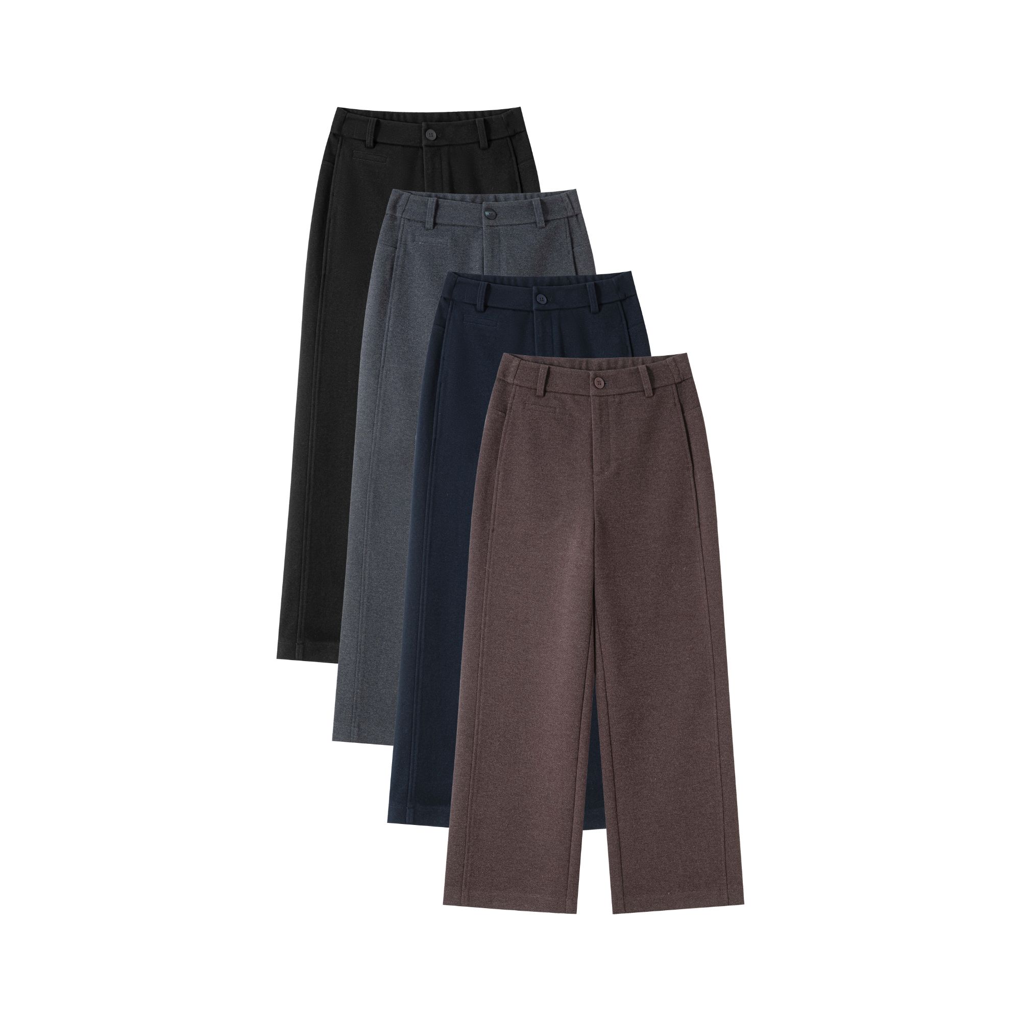 [冬季厚款]九分窄版直筒裤垂感宽松直筒裤显瘦直筒裤女66015