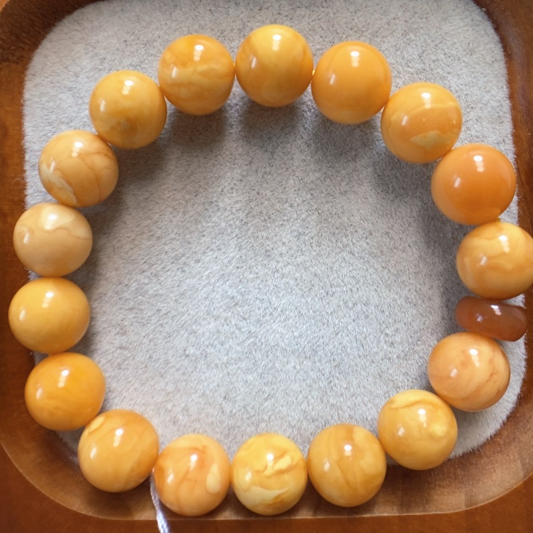 未镶嵌蜜蜡手链蜜蜡