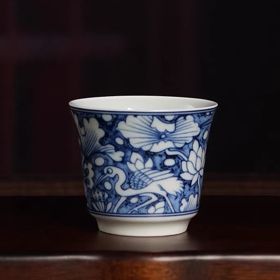 【景德镇】青花一路连科景德镇陶瓷家用品茗客杯单杯