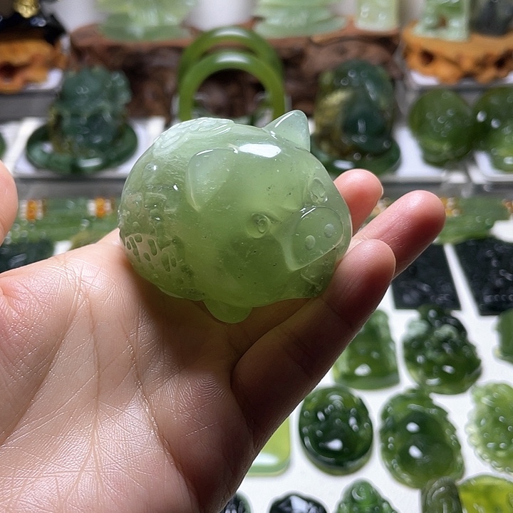 蛇纹石玉手把未镶嵌