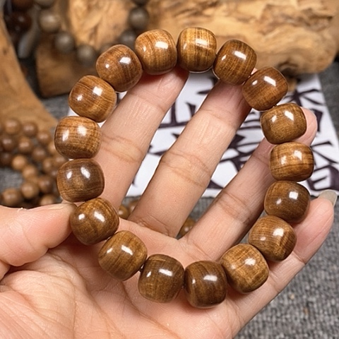 檀香木手串/手链老山檀香黑虎闪电波纹13/14沉水