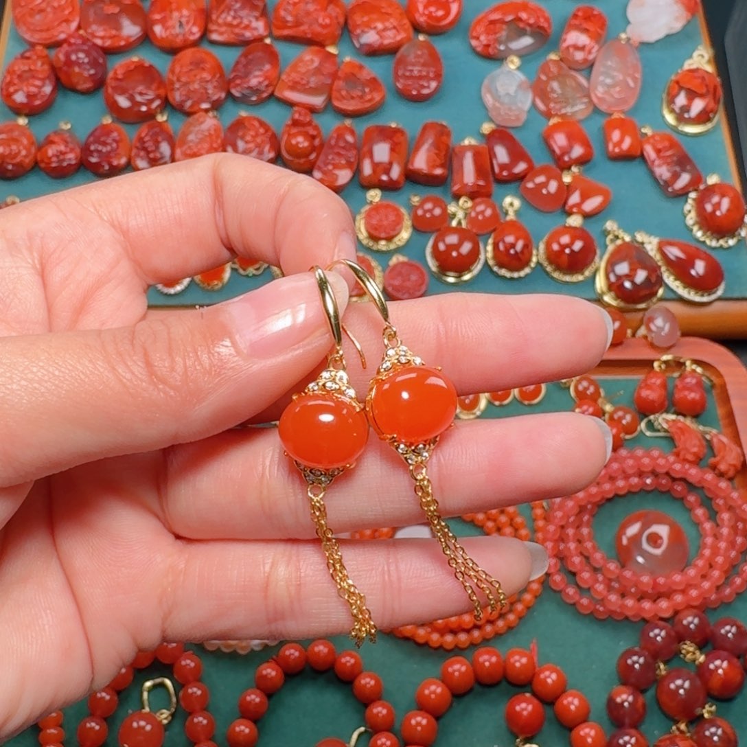 南红玛瑙南红银S925镶嵌