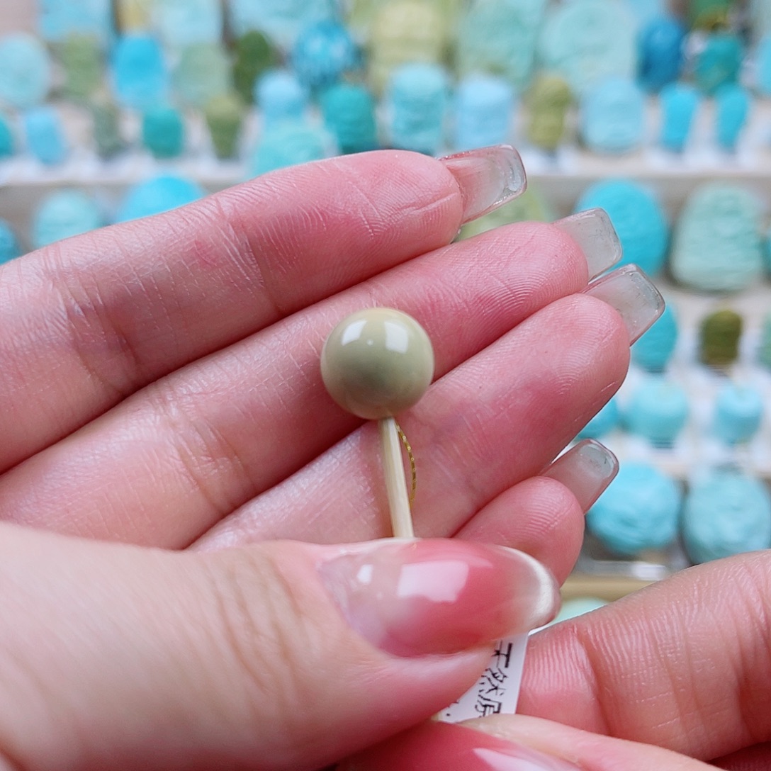 绿松石未镶嵌玉牌10mm