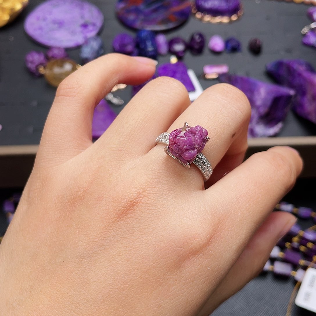 苏纪石（舒俱来）戒指银S925镶嵌