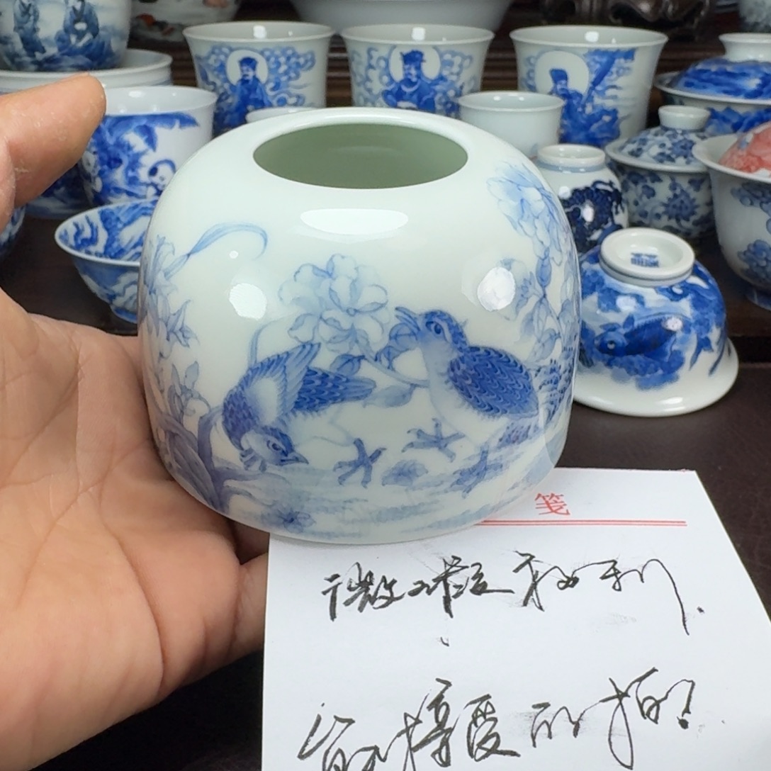 炙***使瓷片当代景德镇陶瓷手绘茶具