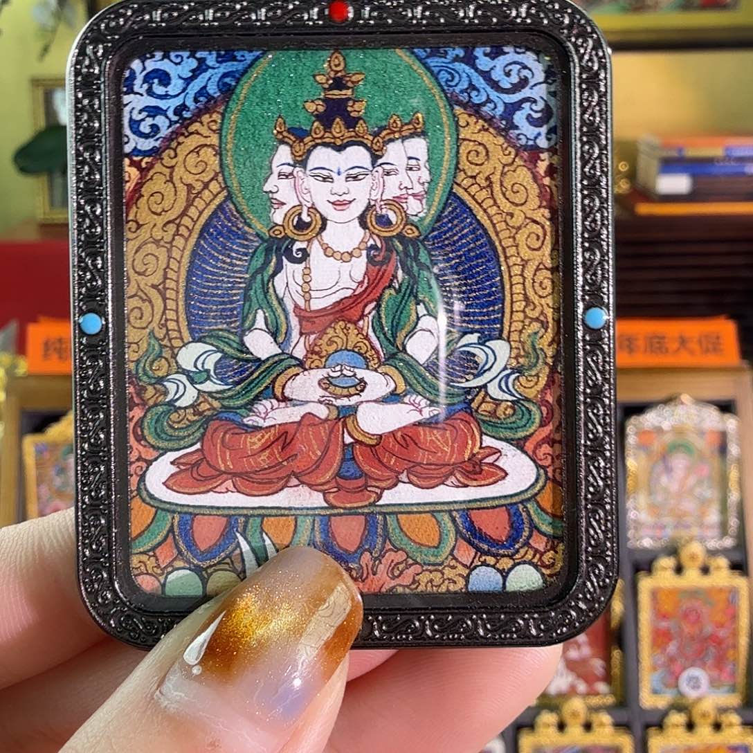 吊坠藏卡大日纯手绘
