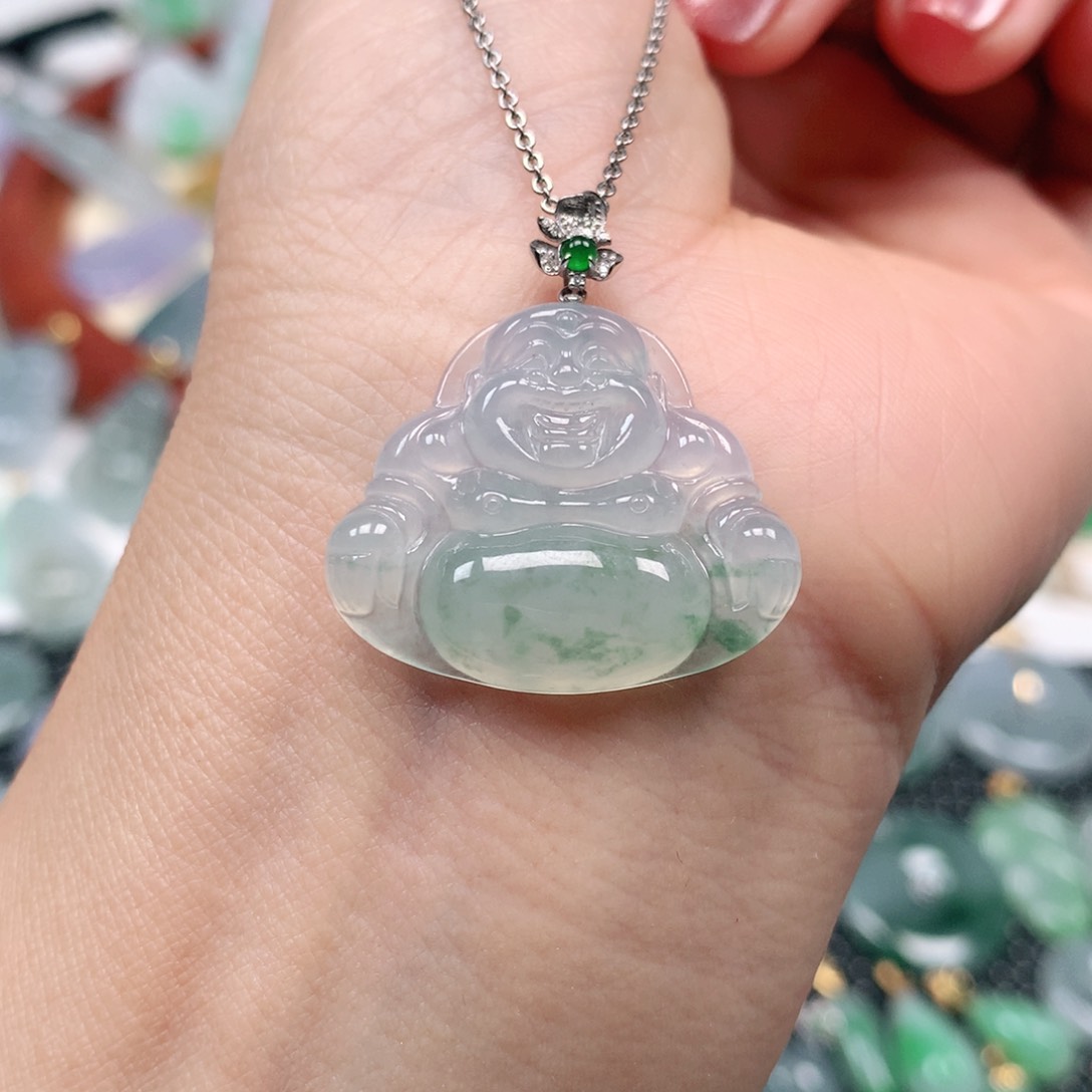 【闪购商品】翡翠吊坠(不含链)18K金镶嵌