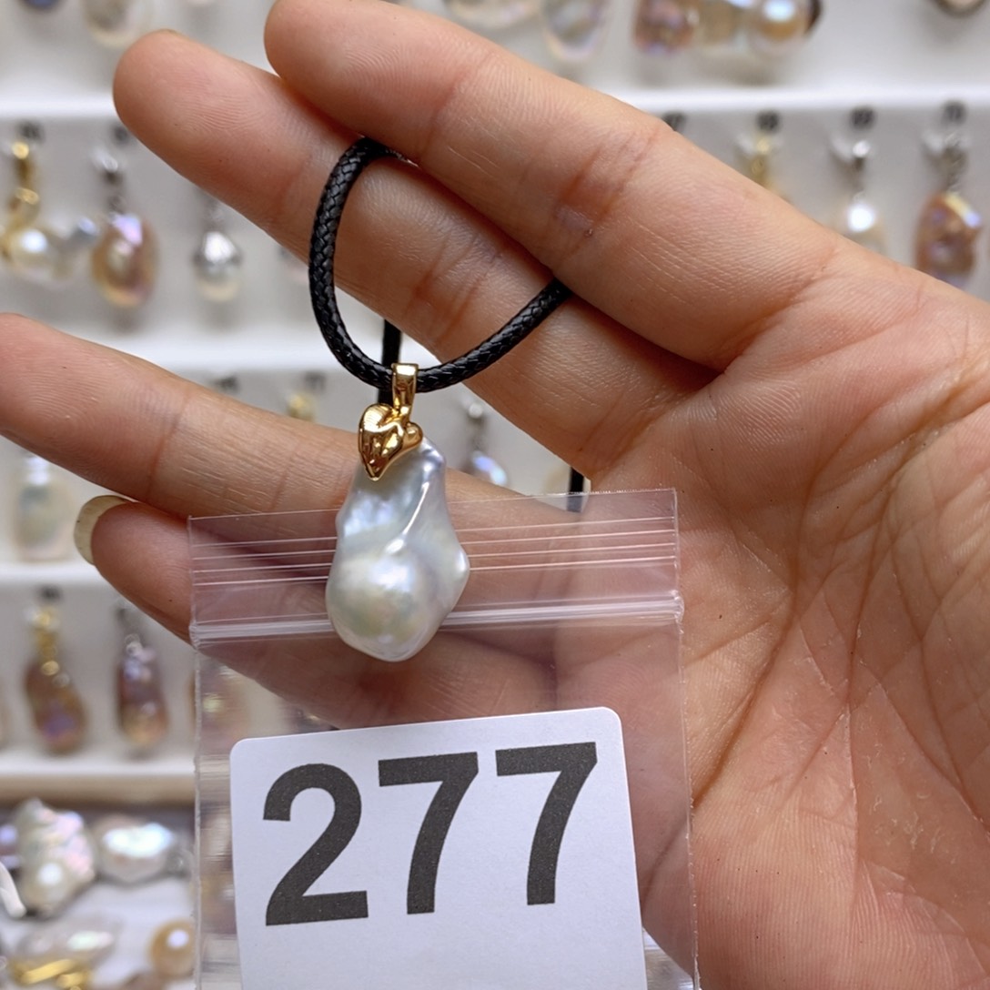 淡水珍珠颈饰银S925镶嵌277