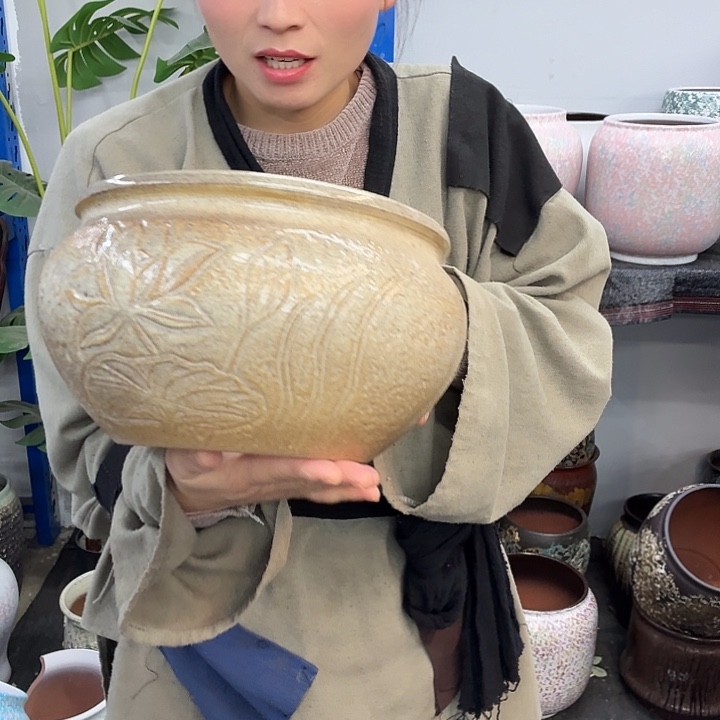 24×16 -粗陶花盆有孔-买买买