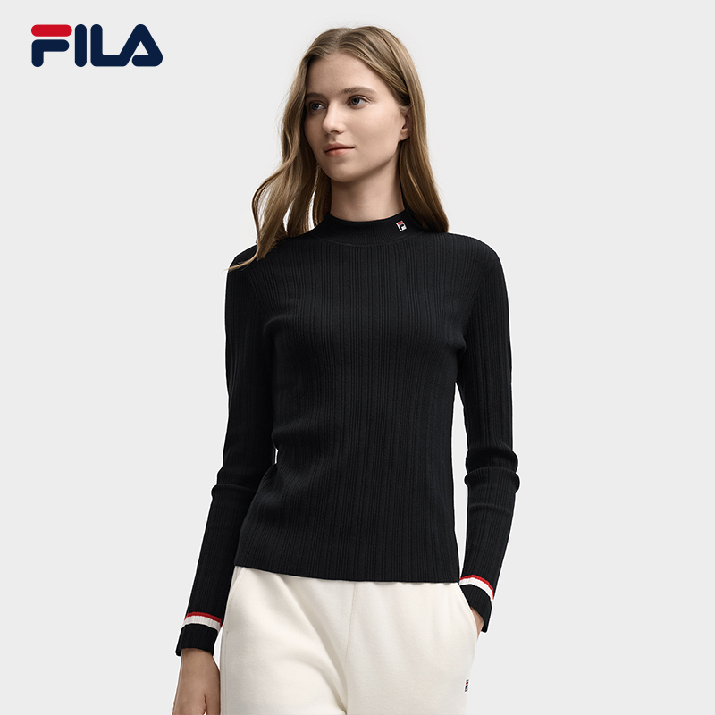 Fila/斐乐冬季新款户外运动百搭休闲长袖编织衫打底衫F11W548409F