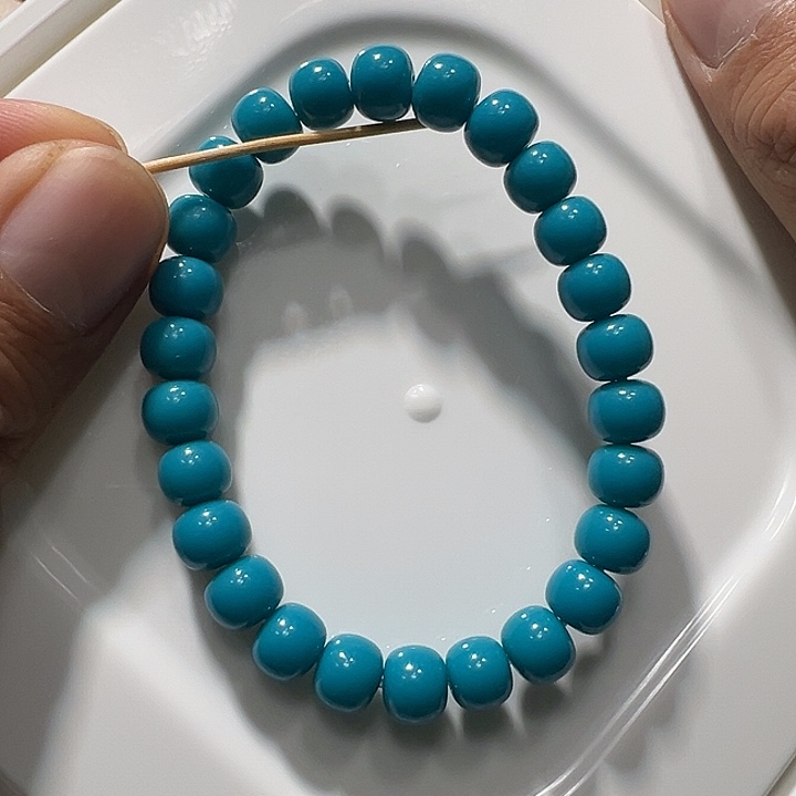 DIY琉璃卡8老型手串天空蓝色