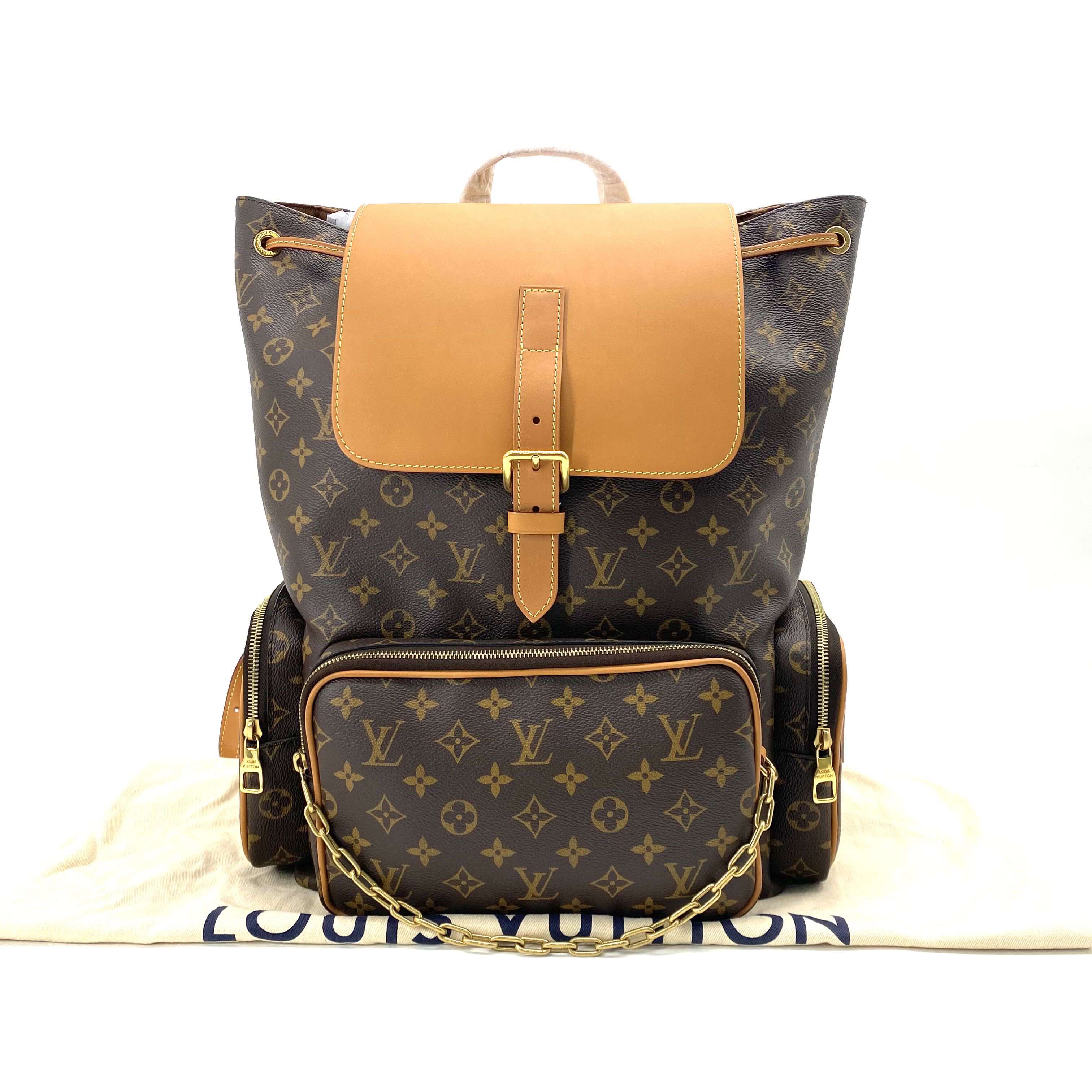99新 LouisVuitton/路易威登 限量秀款老花trio双肩包 尺寸38/44
