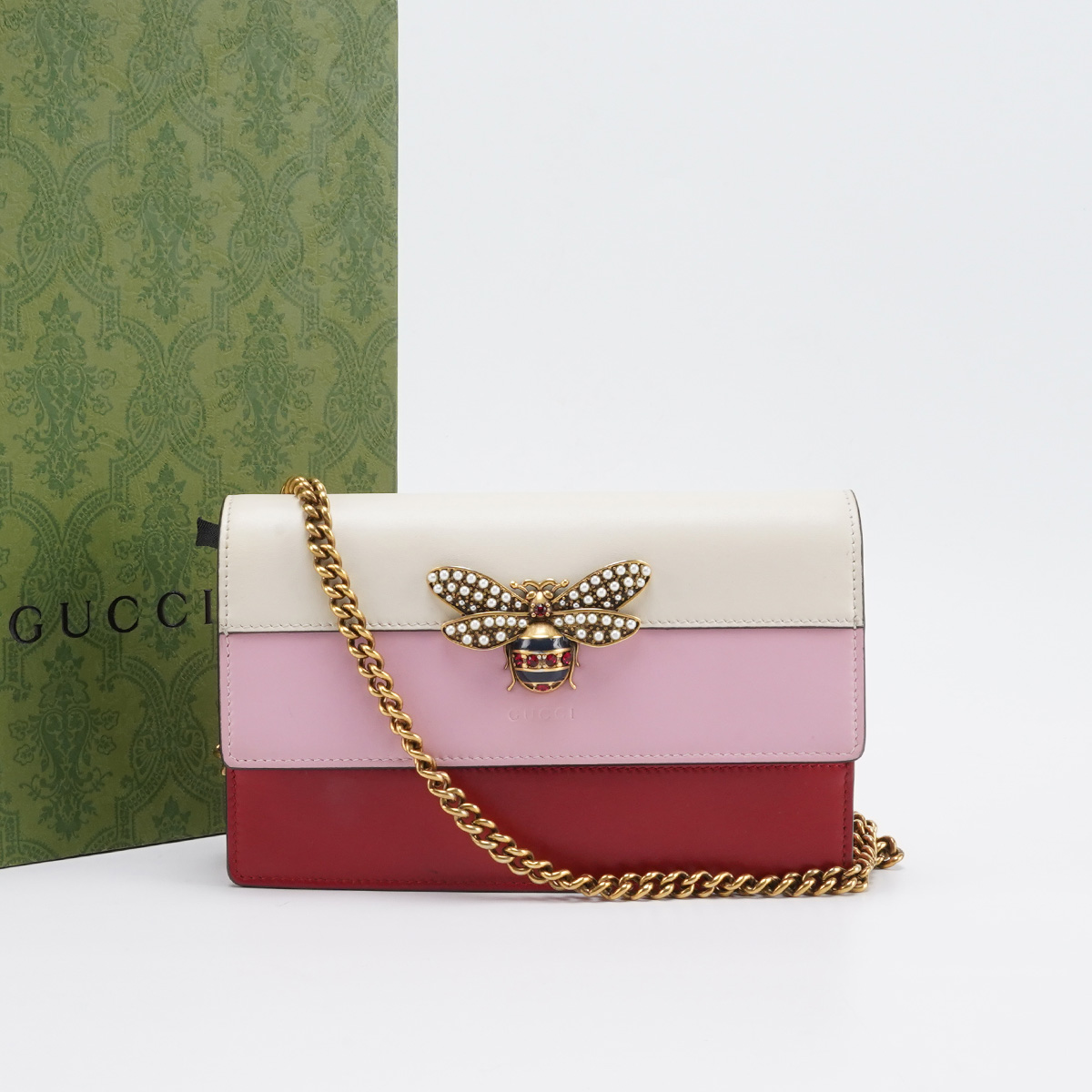 95新 GUCCI/古驰 【总仓】Gucci 玛格丽特蜜蜂woc/BG23006563