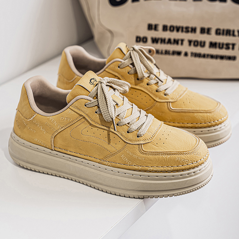 大嘴猴男鞋2025新款秋季百搭休闲鞋男士运动时尚板鞋潮流厚底鞋子